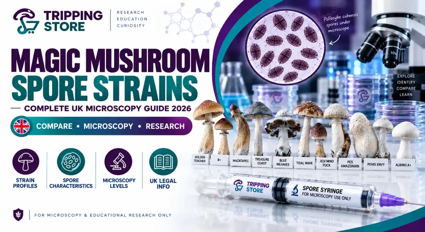 Magic mushroom spore strains comparison for UK microscopy research