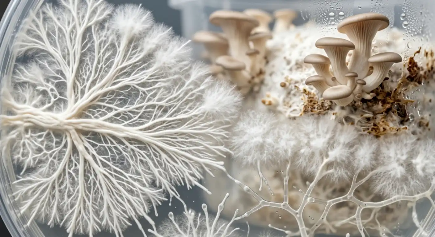 Mycelium growth patterns guide — rhizomorphic and tomentose mushroom mycelium UK 2026