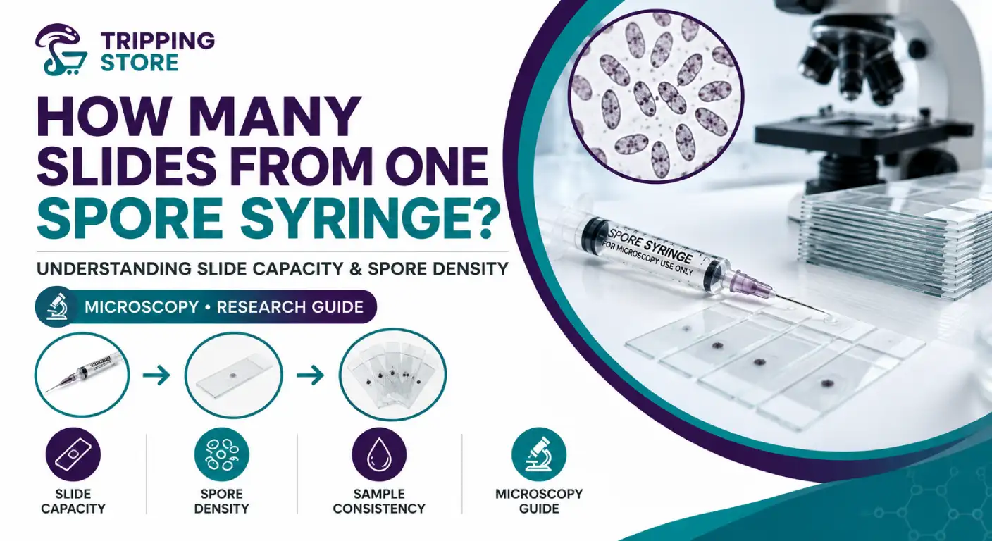 How many microscopy slides can be prepared from one spore syringe